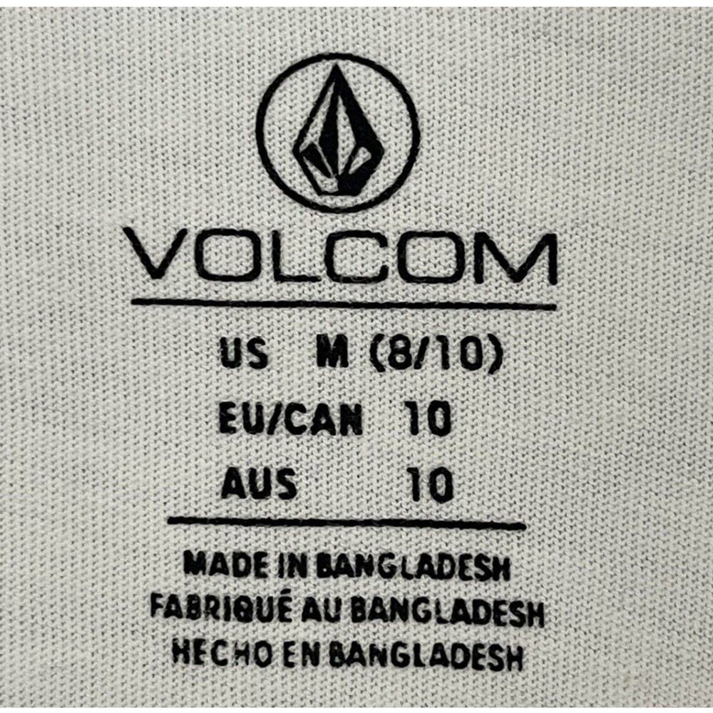 Volcom Werkin Doubles Tee Girls Size M White Organic Cotton Oversized NWT - Picture 2 of 8